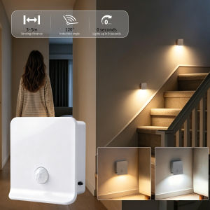 Motion Sensor Cabinet Light Wireless USB Rechargeable LED Lights Wardrobe Lamp Kitchen Stairs Hallway Bedroom Closet Night Light