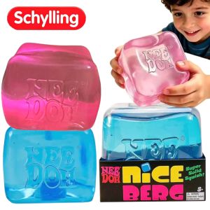 Schylling Nee Doh Nice Cube Translucent Slow Rebound Size 8 To 8.5 CM Non Toxic Soft Squeeze Toy For ADHD Autism Kids Adults