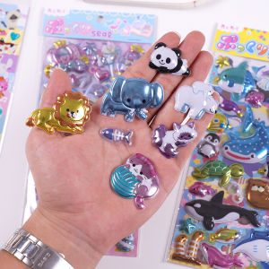 3D Animal 3D Stickers Foil Stickers Handmade Kindergarten Reward Stickers Cats Rabbits Sun for Children Educational Toys