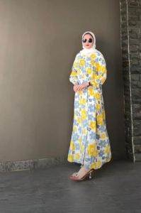 maxi Dress Daisy Bahan Rayon Import Ld 110cm Bahan Adem Busui