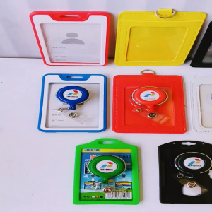 Gantungan Yoyo Id Card Putar Stainless Pertamina Hulu Energi + Tempat/Holder Id Card