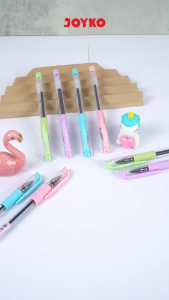 Gel Pen Pulpen Pena Jel Joyko JK-100NTCO 0.5 mm Box Smooth Writing Lembut Ditulis