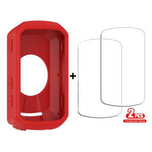 2 Chiếc Ốp Silicon Có Kính Cường Lực Bảo Vệ Màn Hình Cho Garmin Edge 850 550 GPS Đồng Hồ Bấm Giờ TPU Ốp Lưng Phụ Kiện Thông Minh