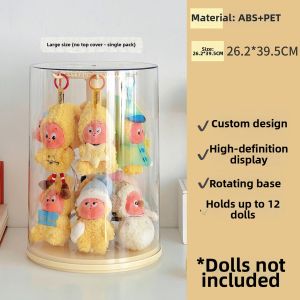 BOZHI | Transparent Rotating Display and Storage Box for Plush Dolls Vinyl Figures Dustproof