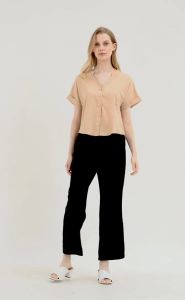 Krizia V-Neck Button Down Blouse Top