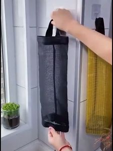 Plastic Garbage Bag Organizer Storage Box Trash Bag Holder Dispenser Mesh Kitchen Home Organizer