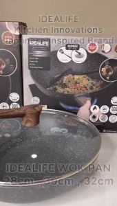 Idealife Wok Pan - Wajan Penggorengan Anti Lengket