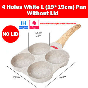 PGY Thickened Omelet Egg Frying Pan with Lid Nonstick 4 Cups Pancake Fried Egg Pan for Breakfast Skillet Egg Cooker Pan Mold