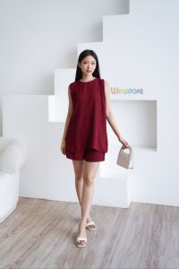 One Set Home Setelan wanita Celan Pendek 2in1