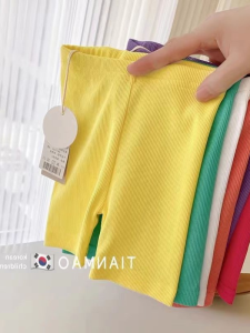 Summer New Style Girls Shark Skin Safety Pants Five-Quarter Shorts Comfortable Candy Color Versatile Sporty Fitness Swimsuit