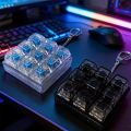 Relaxing DIY Keyboard Fidget Keychain Keys Button Keycap 2/4/9Keys Relief Stress Pinch Luminous Pendant Bag Decor. 