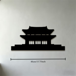 CIFbuy | CIFBUY Metal Wall Art Retro Korean Palace Iron Craft Sculpture Indoor Outdoor Home Living Room Bedroom Decor Plaque