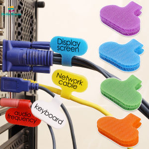 【Bella Room】 10Pcs Writable Erasable Nylon Data Cable Label Resuable Electrical Wire Cord Cable Distinguish Tag Tie