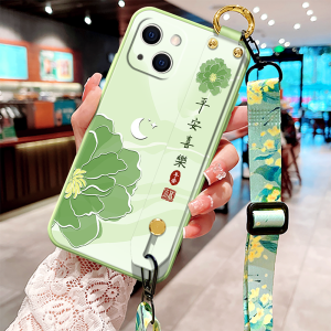 Applicable to Apple 13 Phone Case iPhone New Arrival 13pro Classy 13promax Flower 12 Drop-Resistant Mini Soft 12pro Protective Case 12Promax Safe Joy Crossbody Strap Neck Rope