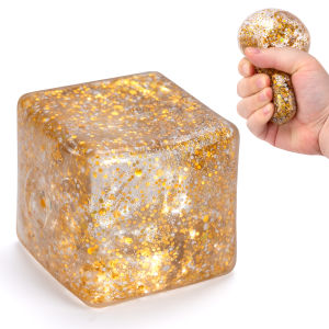 Soft Glutinous Gel Filled Sensory Cubes Fidget Toys TPE Non-toxic Office Stress Relief Slow Rebound Maltose Squeeze Toys