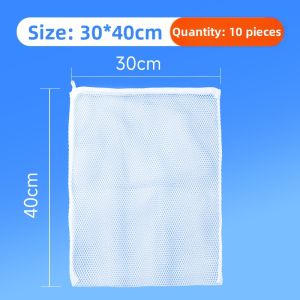 Yee | Aquarium Use Filter Bag Small Zipper Design Volcanic Rock Filter Mesh Protein Cotton Bag