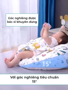 Gối Đa Năng Cho Bé 60x60cm | Gối Chống Nôn Trớ Gối Chống Trào Sữa Gối Bú Bình Gối Tập Nằm Sấp Tập Ngồi Cho Bé