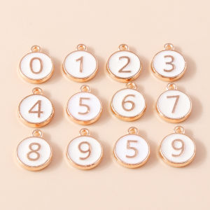 10pcs Cute White Color Mini Numbers 0-9 Charms Pendants for DIY Jewelry Necklace Bracelet Earrings Birthday Gifts