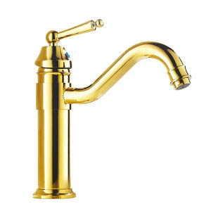 Antique Bathroom Faucet Basin Faucets Brass Hot & Cold Bathroom Sink Faucet Single Handle 360 Rotation Long Spout Mixer Tap