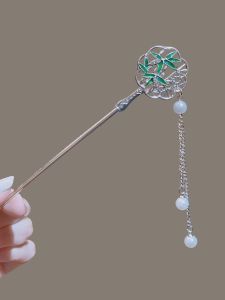 Elegant Floral Tassel Hairpin for Women Versatile Hair Accessories for Qipao And Pinned up Hair Styles Korean Style Hairpin