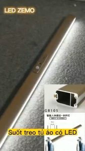 Suốt treo tủ áo có LED F6508 (gửi hàng thanh 1m) (CẦN GỬI THANH 3m LH SHOP)