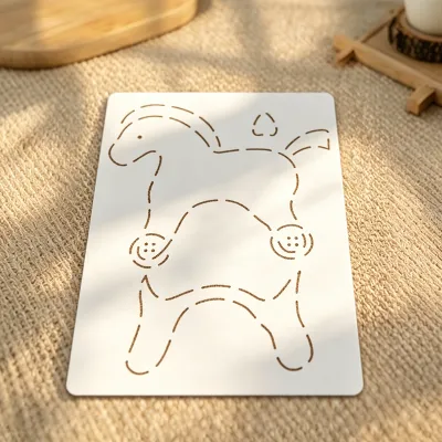 YOMDID 1pc Button Decorated Horse Hoof-Shaped Patchwork Template Sewing Template for Accessories Durable Patchwork Tool