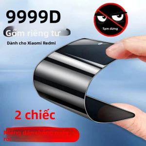 2 Chiếc Bảo Vệ Màn Hình Riêng Tư Gốm Cho Xiaomi Redmi Note 13/12/11/10/9/8 Pro 4G/5G Turbo Chống Gián Điệp Chống Vân Tay Chống Trầy Xước Full Cover