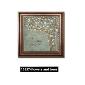 YASISHA | Rustic & European Style Floral Wall Art Blue