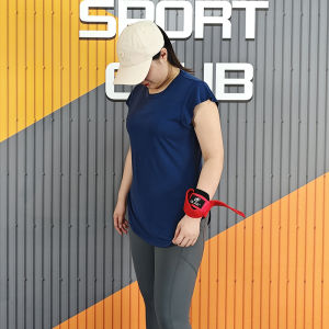 maytryit | Plus Size Loose Split Quick Dry Yoga and Running T-Shirt