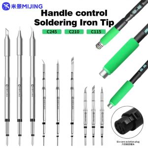 MIJING C210 C245 C115 H1 wire Control Handle Universal Heating Core Soldering Iron Tip for OSS GVM SUGON AIXUN Soldering Station