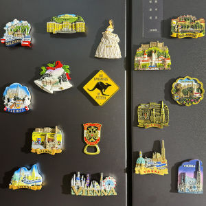 Vienna Tour Princess Sisi 3D Creative Magnetic Fridge Magnet Cultural Creative Decorations Building Pattern New Chinese Style