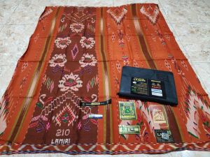 Sarung LAMIRI Mgt Semi Full Sutra Jahit Tengah Lengkap Tas