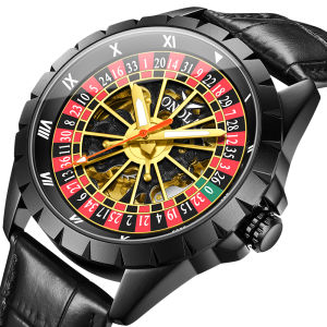 ONOLA New Brand Design Men Mechanical Watches Creative Rotating Dial Roulette Automatic Watch Men Luminous Waterproof Watches