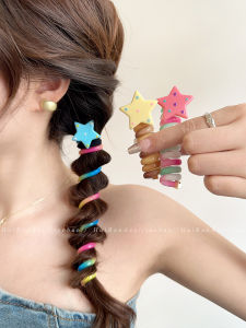 Sweet Candy Colored Star Phone Line Hair Ties Womens New 2025 Braiding Hair Bands High Elasticity Hair Bands Hair Accessories