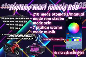 STOPLAMP RUNNING RGB 210 MODE PNP MX KING 150