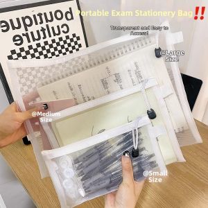 Simple Transparent Netting Large Capacity Portable Pencil Case