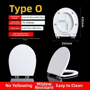 xianxunxue | Urea Formaldehyde Toilet Seat One Click Quick Installation Thick Slow Down