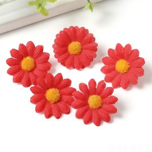 Vườn Hoa Phong Cách Rừng Hoa Cúc Giả Thắt Lưng Lụa Thủ Công DIY Cho Trẻ Em Trang Trí Nhà Hoa Tươi Trang Trí Không Gian