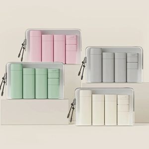 Bộ 5 Chai Đựng Kem Du Lịch Bộ Hộp Đựng Đồ Vệ Sinh Được TSA Phê Duyệt Có Thể Đổ Lại Đồ Cần Thiết Khi Đi Du Lịch Cho Kem Và Chất Lỏng