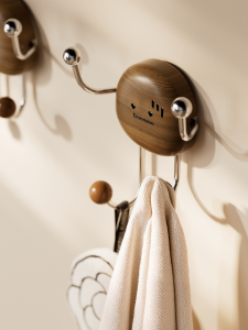 bydoll | Suction Cup Wooden Adorable Towel Rack
