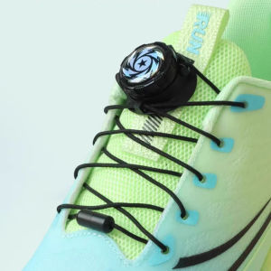 1Pair Automatic Shoelaces Outdoor running shoelace Swivel Buckle Laces Without ties Thick Rope Sneakers Shoelace