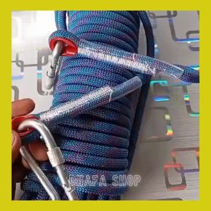 BARU TaffSPORT Tali Paracord Panjat Tebing Gunung Pohon Super Kuat 10mm 20 10 Meter Steel Buckle P4