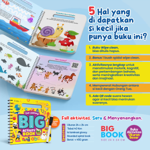 [Free Spidol] FUN LEARNING BIG ACTIVITY BOOK - Buku Aktivitas Anak 3 Tahun - Ziyadbooks