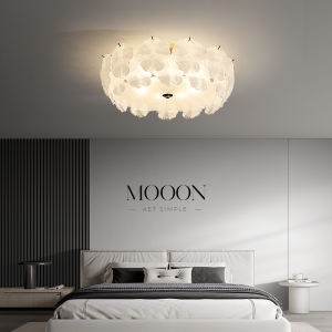 Elegant Simple Luxury French Style Creamy Bedroom Study Ceiling Light