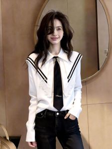 Unique Stylish Chic French Designed Womens Long Sleeve Shirt