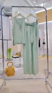 Maria chill set ชุดเชตสไตล์เกาหลี ดีไซน์แต่งผ้าผูกเก๋ม๊ากกก ผ้าเนื้อดีใส่สบาย แบบสวยลุคแพงสุดๆ  งานเกรดคุณภาพ คัตติ้งเนี๊ยบ