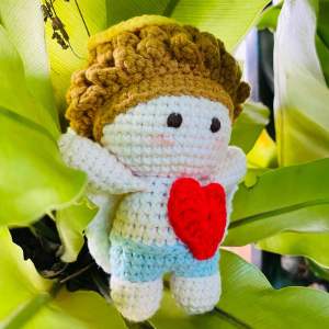 Thần Tình Yêu (Valentines Cupid) Sợi Len Thổ Nhĩ Kỳ Cao Cấp handmade 12cm
