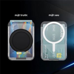 LS | Ví Nam Châm Chắc Chắn Trong Suốt Với Khả Năng Xoay 360 Độ ° Giá Đỡ Vòng Xoay Cho iPhone 17 Pro Max Samsung S26Ultra - Ốp Điện Thoại Có Khe Đựng Thẻ Magsafe