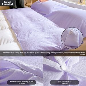 KAMONI | Protective Reusable Travel Bed Sheets and Duvet Cover Set 4 Pieces