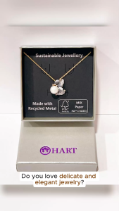 HART Butterfly White Pearl Black Leaf Jewellery Series